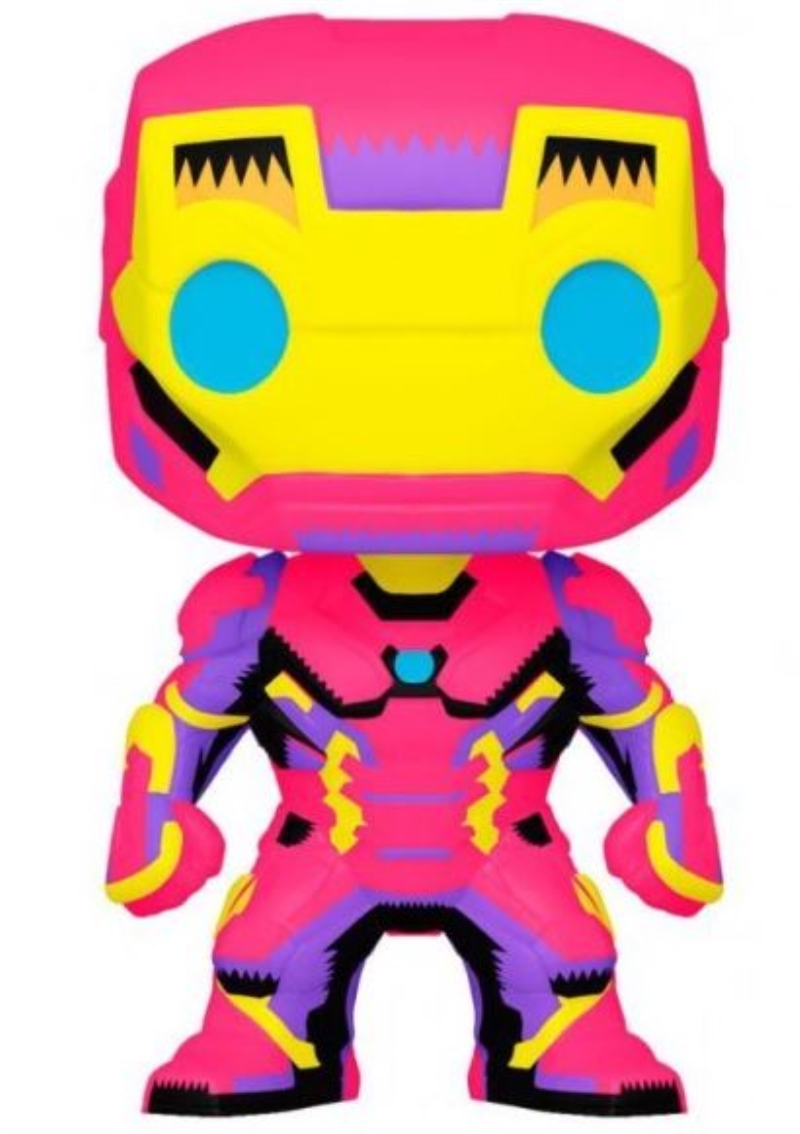 FUNKO ACTION FIGURES FUNKO POP MARVEL BLACK LIGHT: IRON MAN FUNKO ACTION FIGURES FUNKO POP MARVEL BLACK LIGHT: IRON MAN